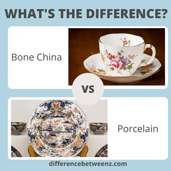 Difference between Bone China and Porcelain