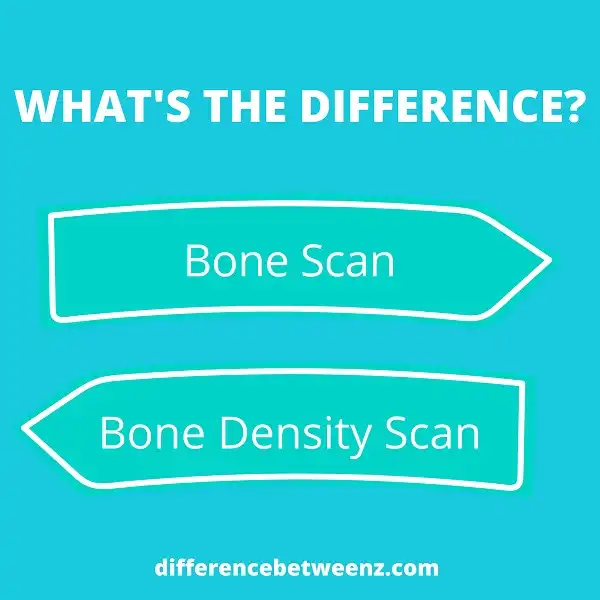 Difference between Bone Scan and Bone Density Scan