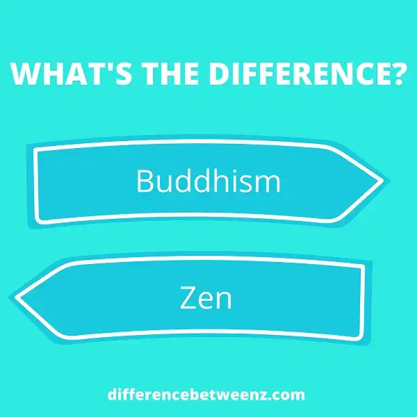 Difference between Buddhism and Zen