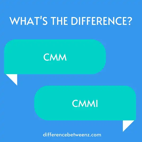 cmm and cmmi difference