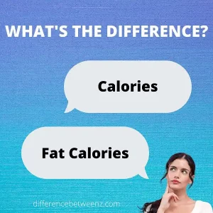 Difference between Calories and Fat Calories