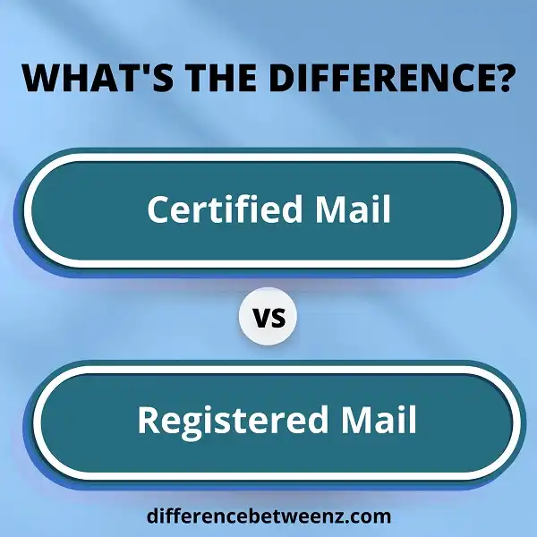 Difference between Certified and Registered Mail