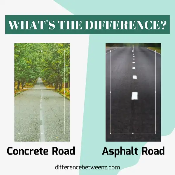 Difference between Concrete and Asphalt Roads