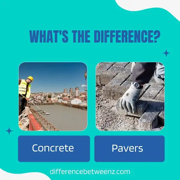 Difference between Concrete and Pavers