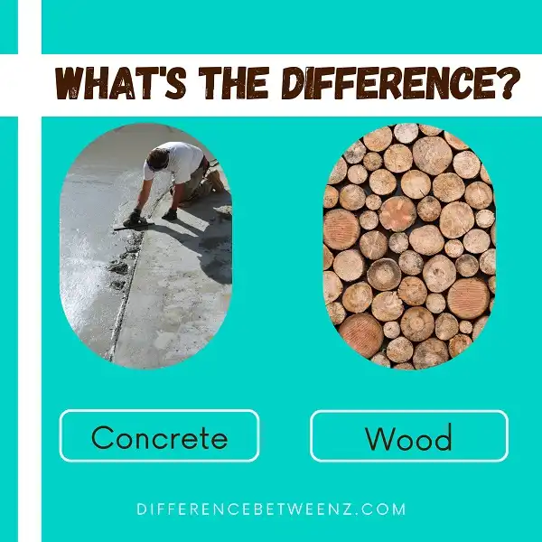 Difference between Concrete and Wood