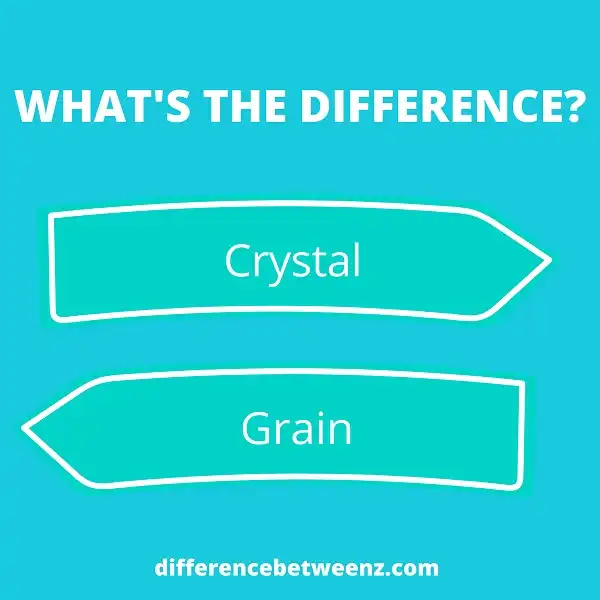 Difference between Crystal and Grain