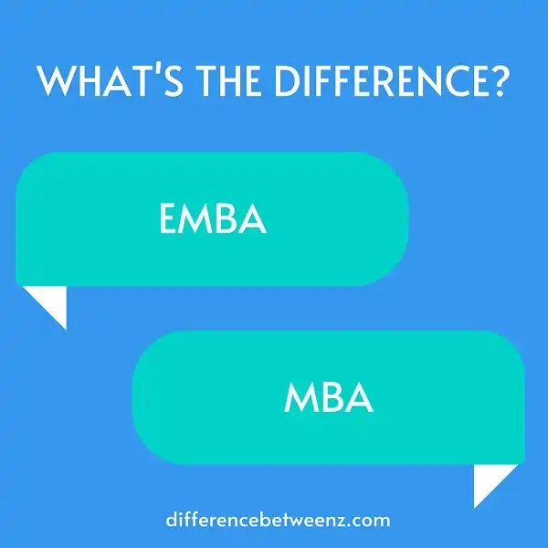 Difference between EMBA and MBA