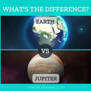 Difference between Earth and Jupiter