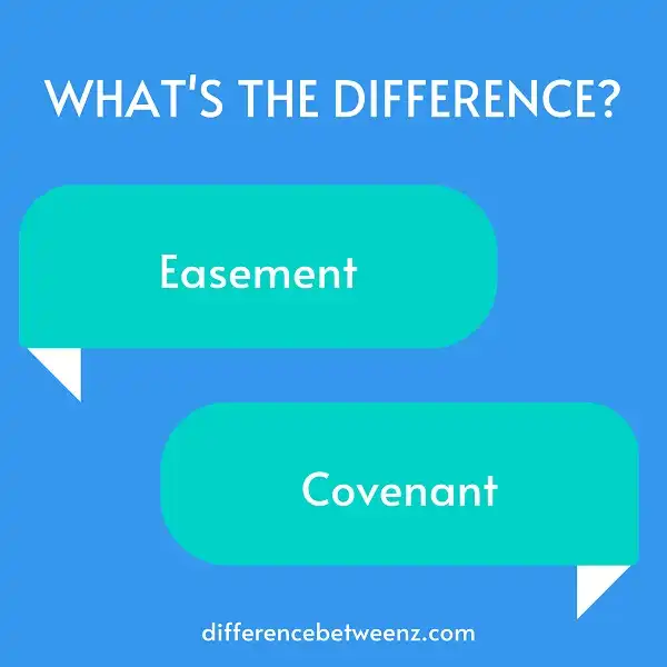 Difference between Easement and Covenant