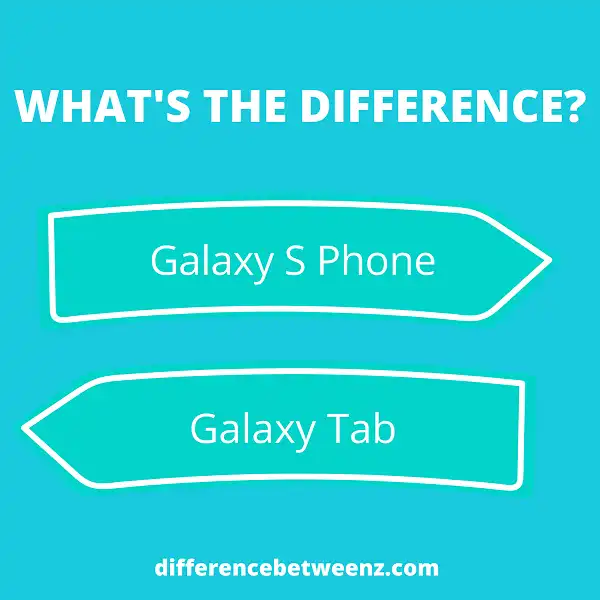 Difference between Galaxy S Phone and Galaxy Tab