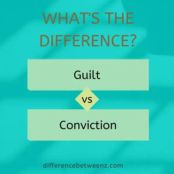 Difference between Guilt and Conviction