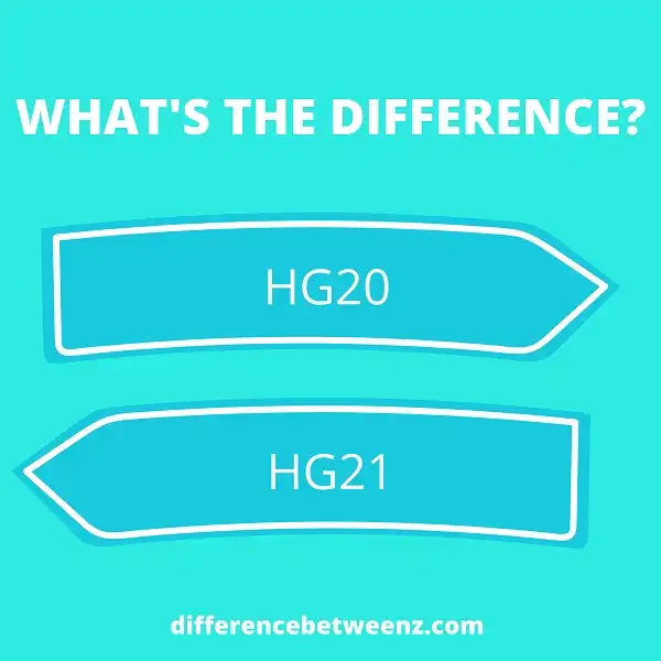 Difference between HG20 and HG21