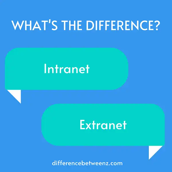 Difference between Intranet and Extranet