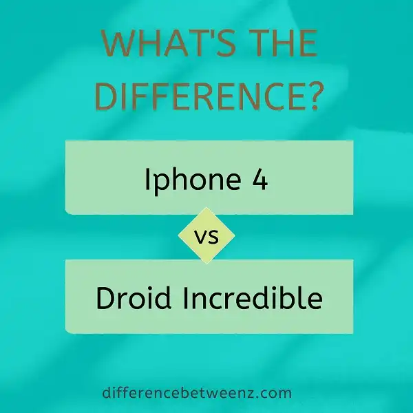 Difference between Iphone 4 and Droid Incredible