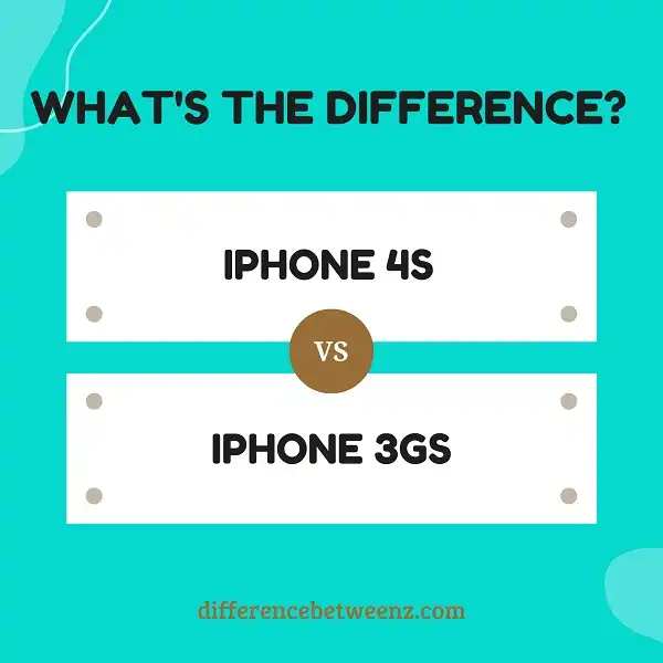 Difference between Iphone 4S and Iphone 3GS