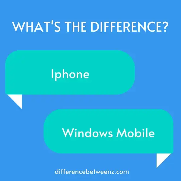 Difference between Iphone and Windows Mobile