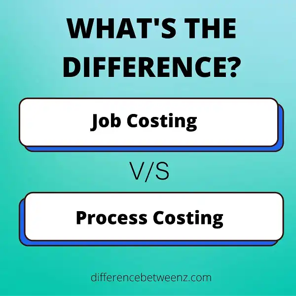 Difference between Job Costing and Process Costing