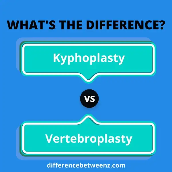 Difference between Kyphoplasty and Vertebroplasty