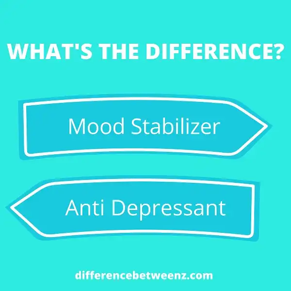 Difference between Mood Stabilizers and Anti Depressants
