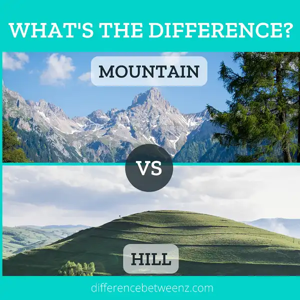Difference between Mountain and Hill