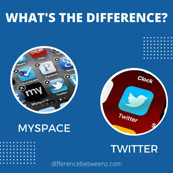 Difference between Myspace and Twitter