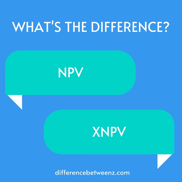 Difference between NPV and XNPV