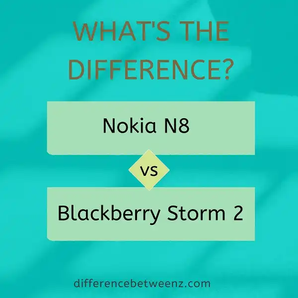 Difference between Nokia N8 and Blackberry Storm 2