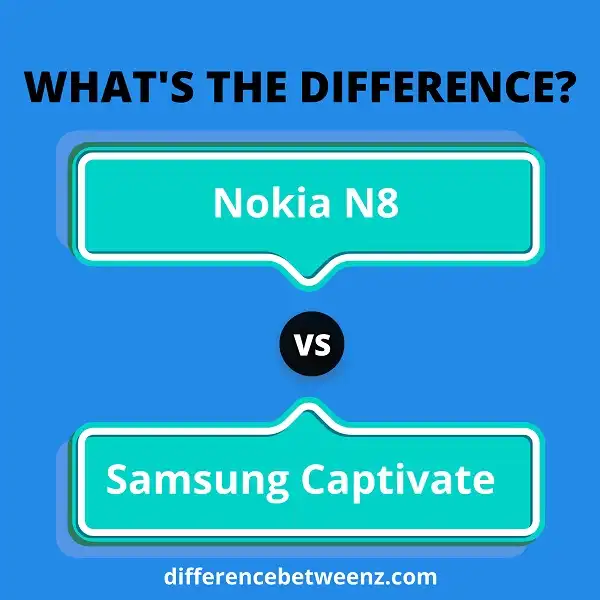 Difference between Nokia N8 and Samsung Captivate