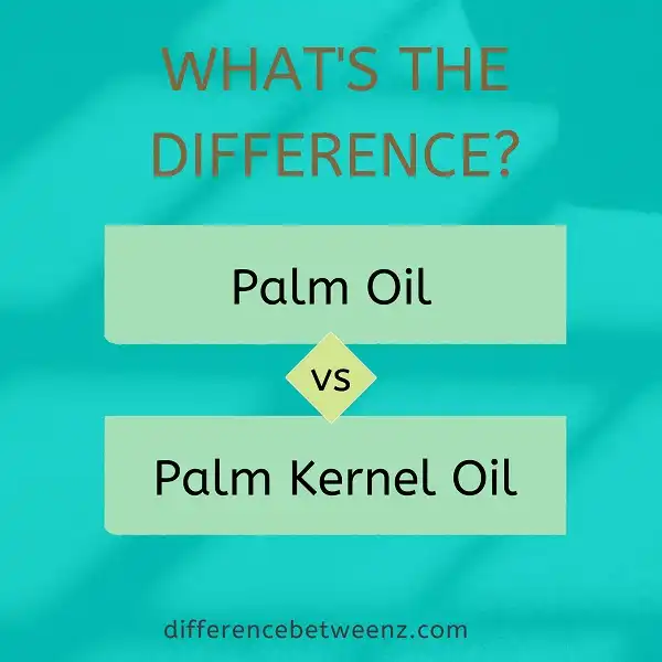 Difference between Palm Oil and Palm Kernel Oil