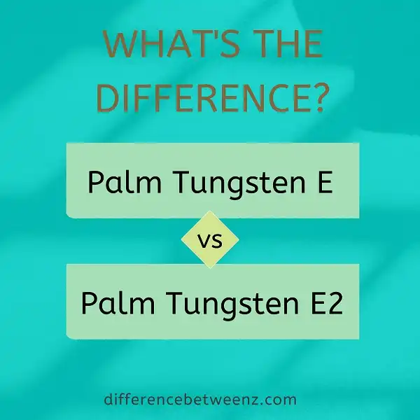 Difference between Palm Tungsten E and E2