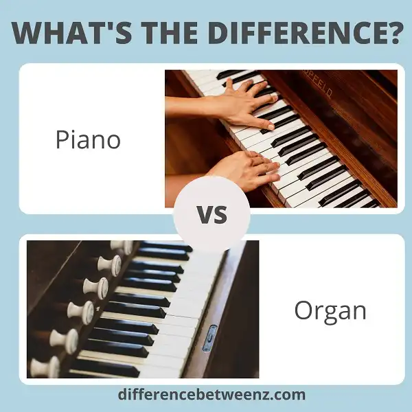 Difference between Piano and Organ