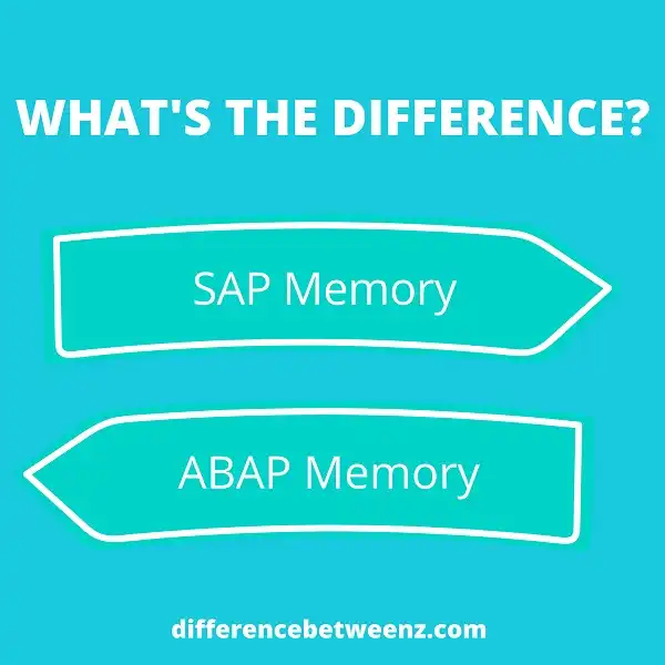 Difference between SAP Memory and ABAP Memory