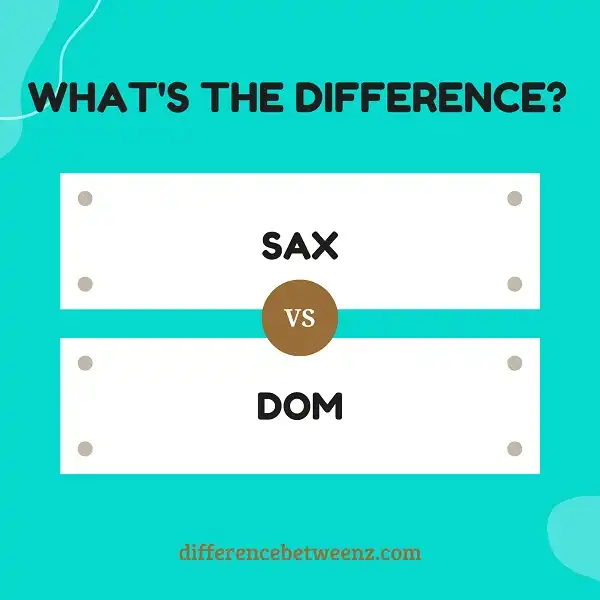 Difference between SAX and DOM