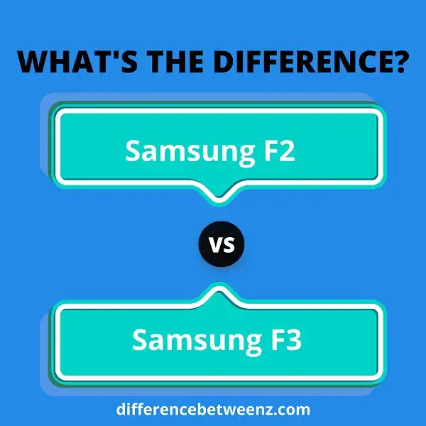 Difference between Samsung F2 and Samsung F3