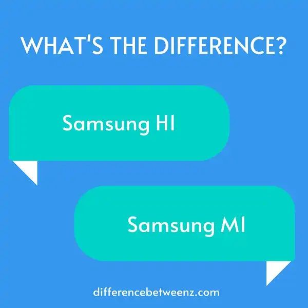 Difference between Samsung H1 and Samsung M1