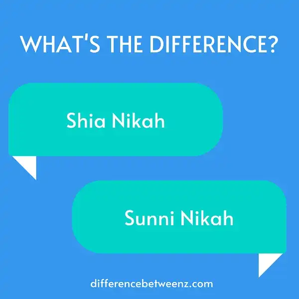Difference between Shia and Sunni Nikah