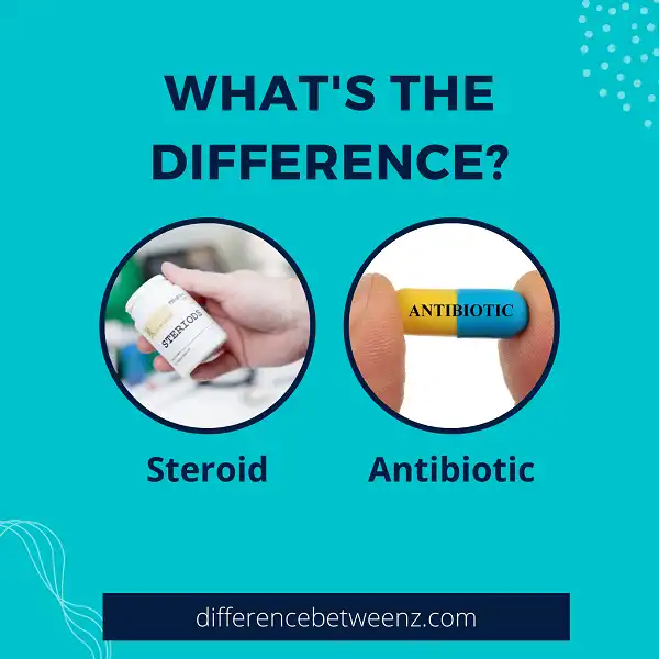 Difference between Steroids and Antibiotics