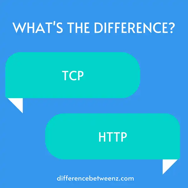 Difference between TCP and HTTP