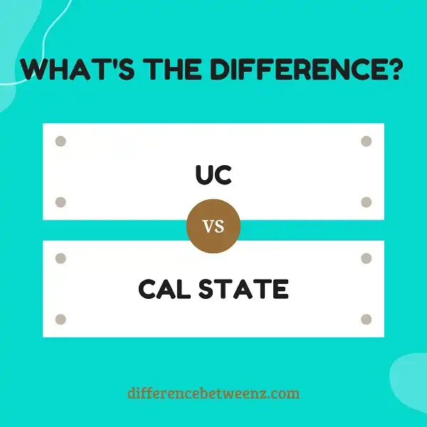 Difference between UC and Cal State