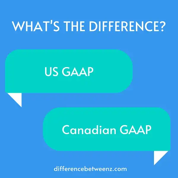 Difference between US GAAP and Canadian GAAP