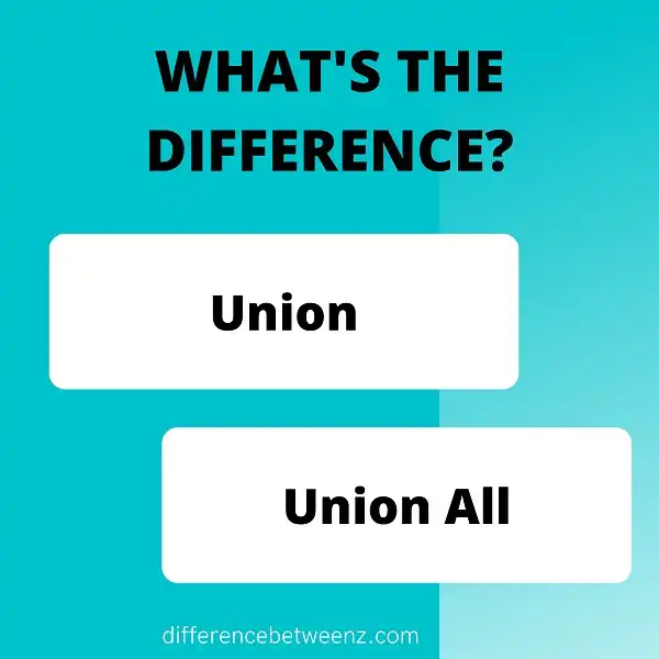Difference between Union and Union All