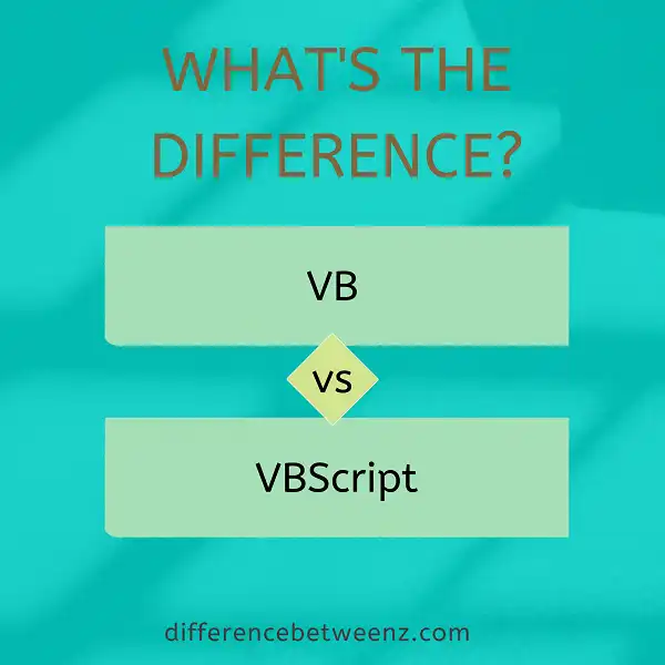 Difference between VB and VBScript