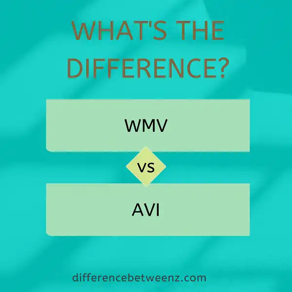Difference between WMV and AVI