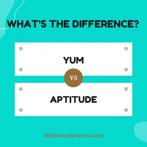Difference between Yum and Aptitude