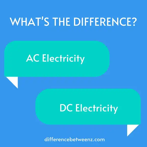 Difference between AC and DC Electricity