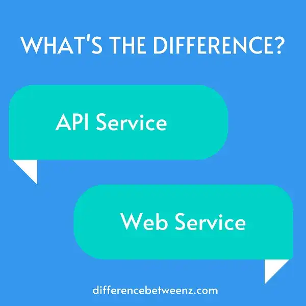 Difference between API and Web Service