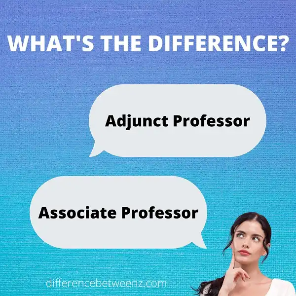 Difference between Adjunct and Associate Professor