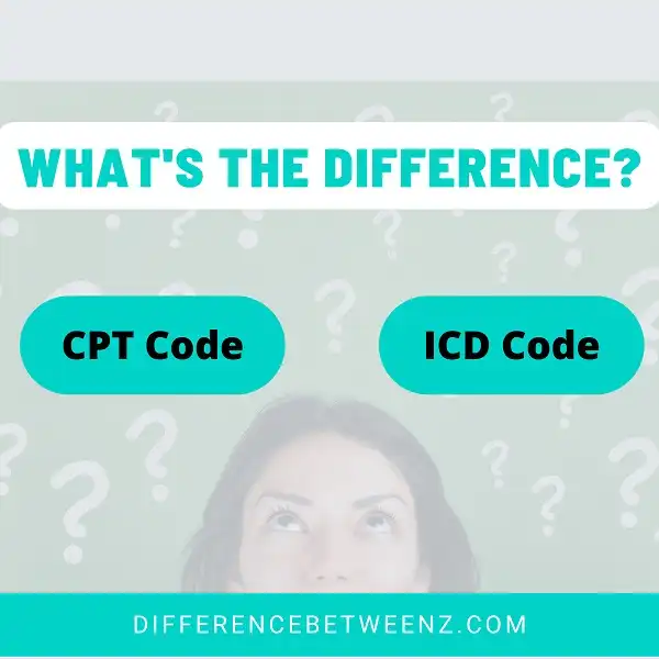 Difference between CPT and ICD Codes