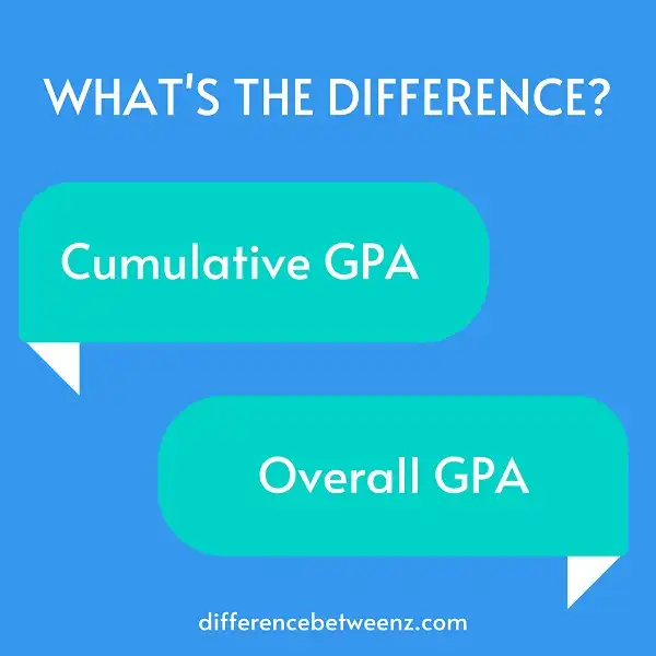 Difference between Cumulative GPA and Overall GPA
