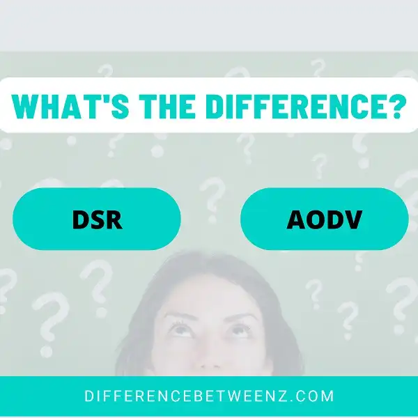 Difference between DSR and AODV